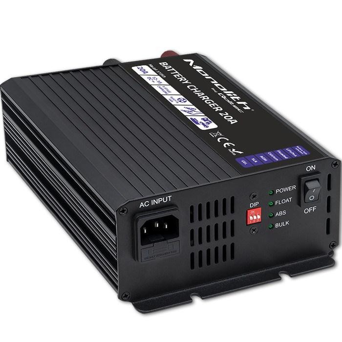 Batterioplader 12 V 20 A â Qoltec Monolith, intelligent billede
