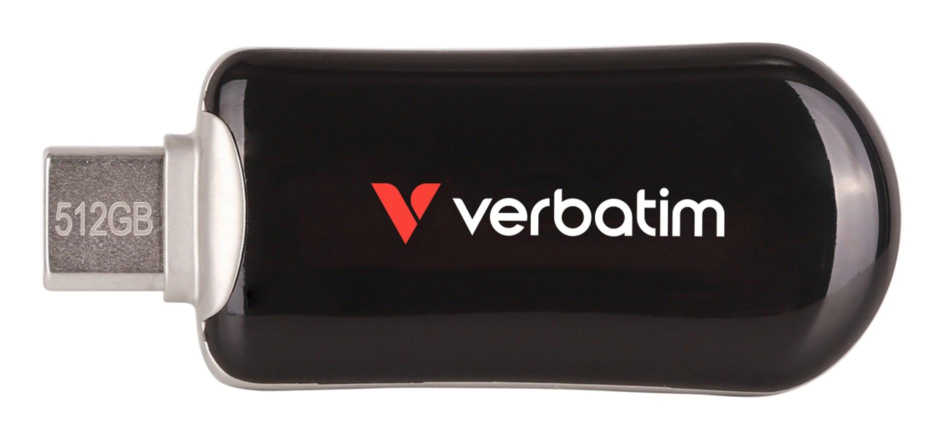 USB-C flashdrev Verbatim Plectra 512 GB - sort billede
