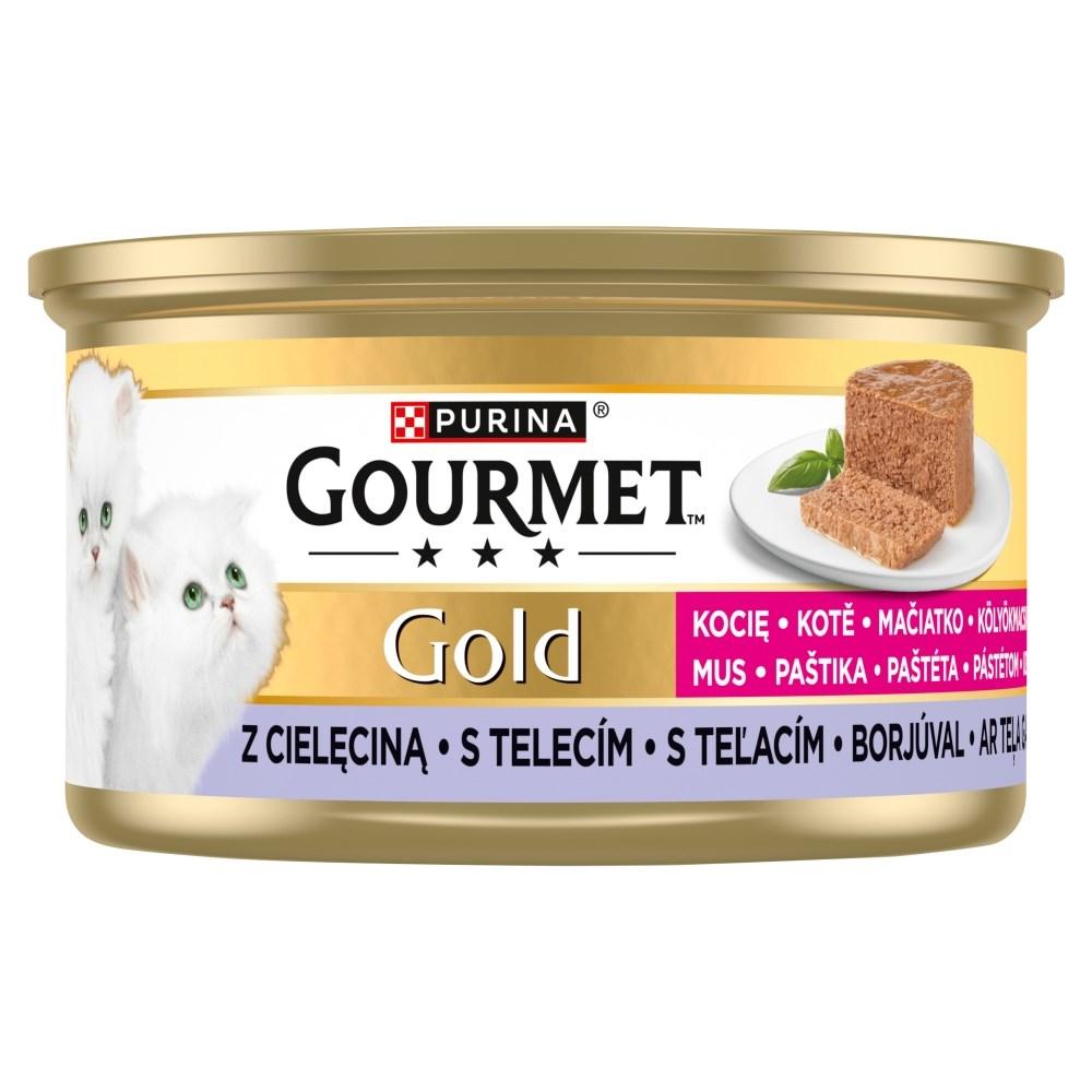 VÃ¥dfoder til kat â Purina Gourmet Gold Kitten, kalvemousse, 85 g billede