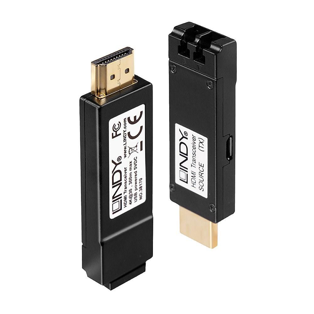 HDMI fiberoptisk extender 4K30 - LINDY 300 m billede