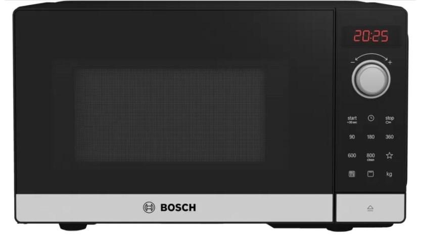 Mikrobølgeovn Bosch Serie 2 FEL023MS2 - 20 l, 800 W, sort/rustfrit stål billede