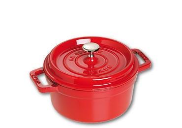 Gryde i støbejern STAUB Cocotte, kirsebærrød, 22 cm