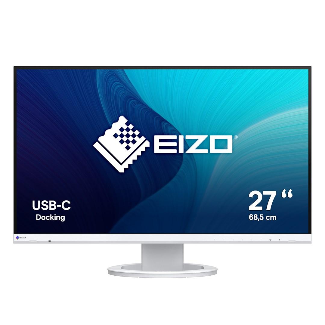 27" skærm EIZO FlexScan EV2720S, QHD, IPS, hvid, USB-C docking billede