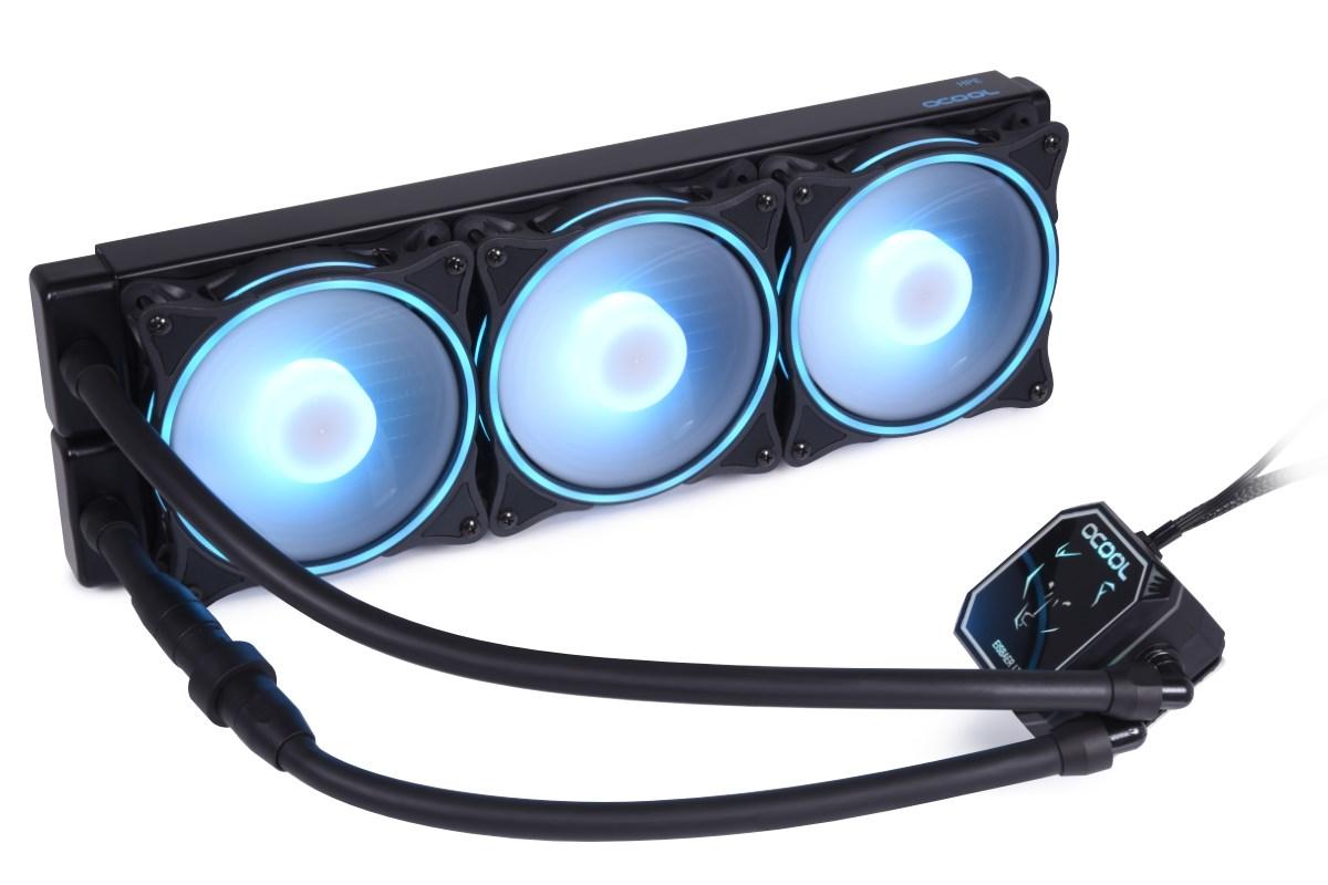 Vandkøling til pc Alphacool – reservoir med 360 mm radiator og 120 mm RGB-blæsere billede