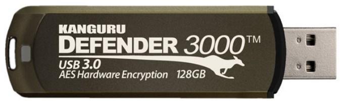 USB stik 16 GB - iStorage Kanguru Defender 3000, USB 3.0, hardwarekryptering billede