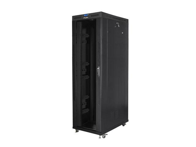 Serverrack 42U fritstÃ¥ende - Lanberg, glasdør, 80Ã120 cm, sort billede