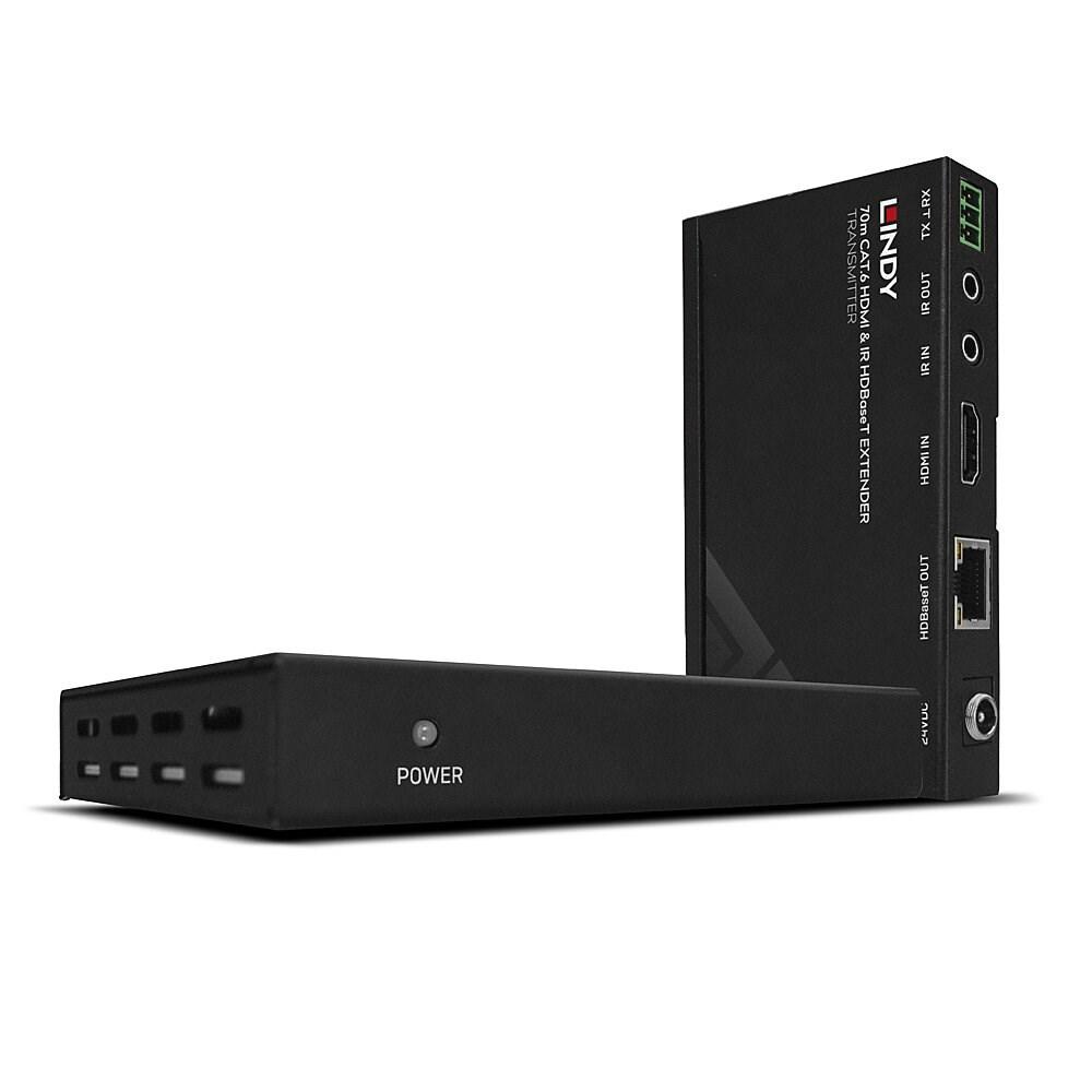 HDMI extender 70 m – LINDY Cat.6 4K30 med IR, RS-232 og PoC (HDBaseT) billede