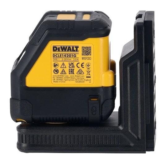 Krydslaser DeWALT DCLE14201GB-XJ - grøn linjelaser, 30 m billede