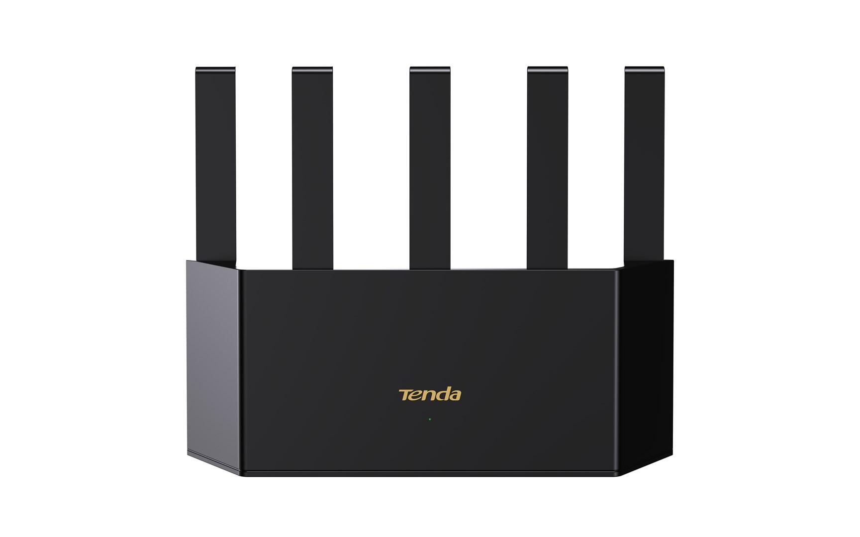 Wi‑Fi 6 router – Tenda TX12L Pro, dual‑band, Gigabit, sort billede