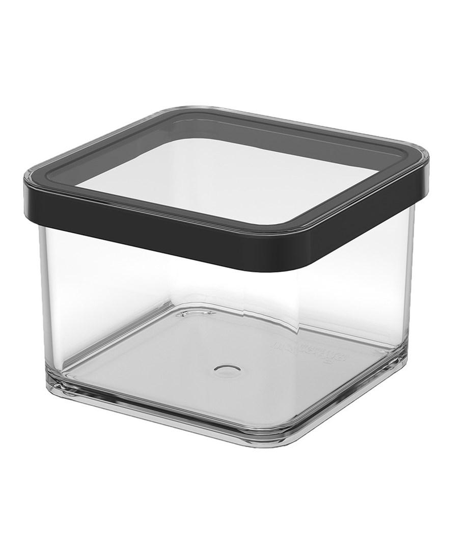 Foderbeholder til kæledyr rotho Loft 500 ml - sort/transparent billede