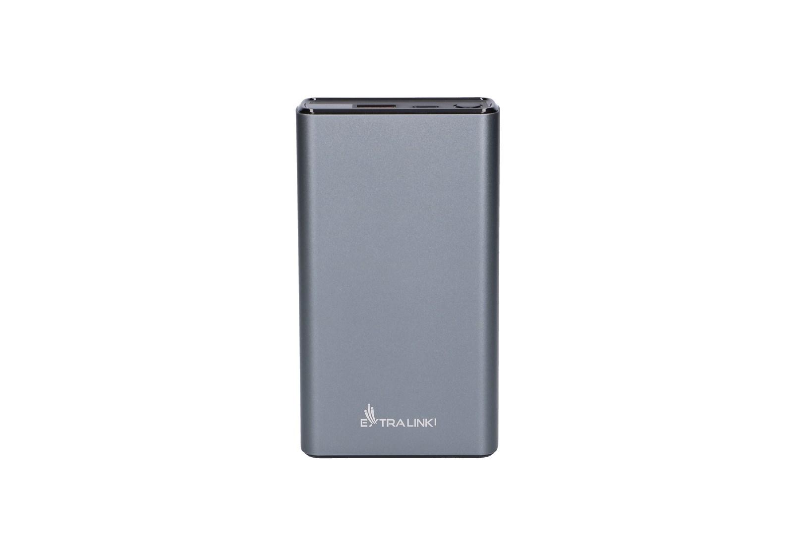Powerbank Extralink 20.000 mAh - 45 W PD, USB‑C, sølv billede