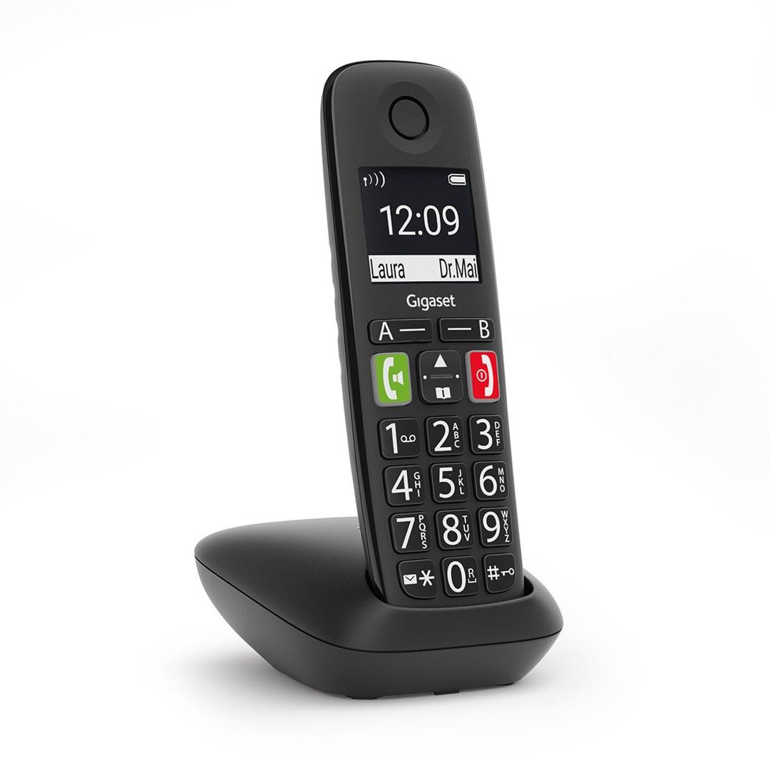 Trådløs fastnettelefon Gigaset E290A med telefonsvarer – sort billede