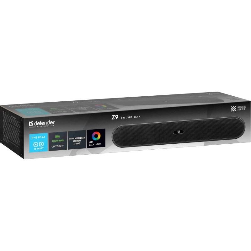 Soundbar Bluetooth - Defender Z9, 16 W, LED, USB billede