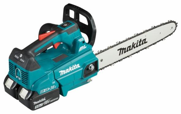 Motorsav Makita DUC356PT2B - batteri, 35 cm sværd, sort/blå billede