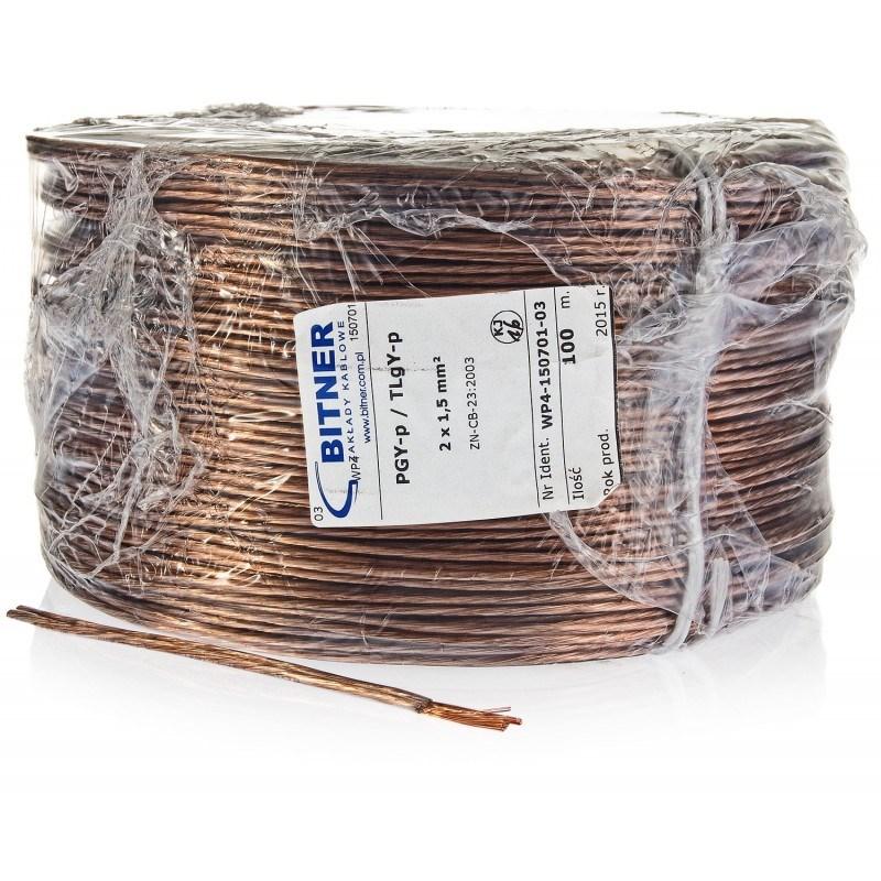 Højttalerkabel BITNER BiTsound PGY-p 2×1,5 mm² – 100 m rulle billede