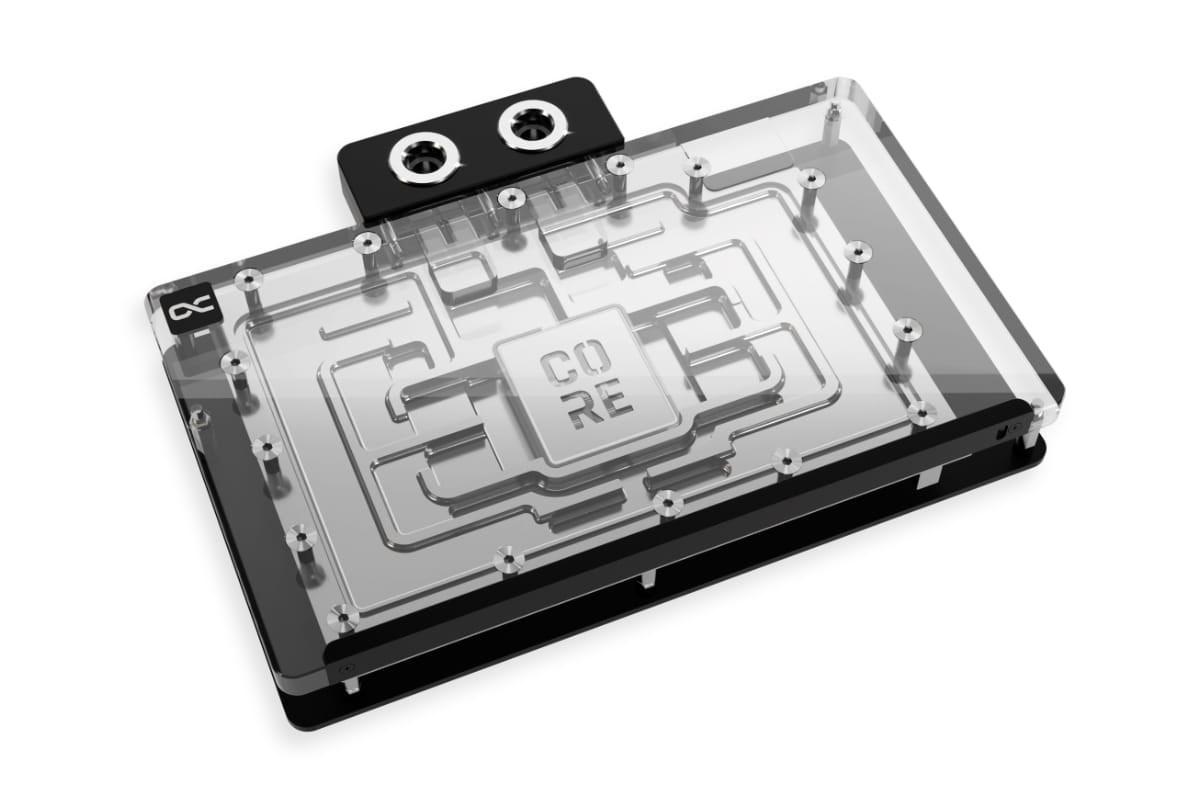 GPU vandkølings-backplate - Alphacool Core, sort/krom, 1/4" billede