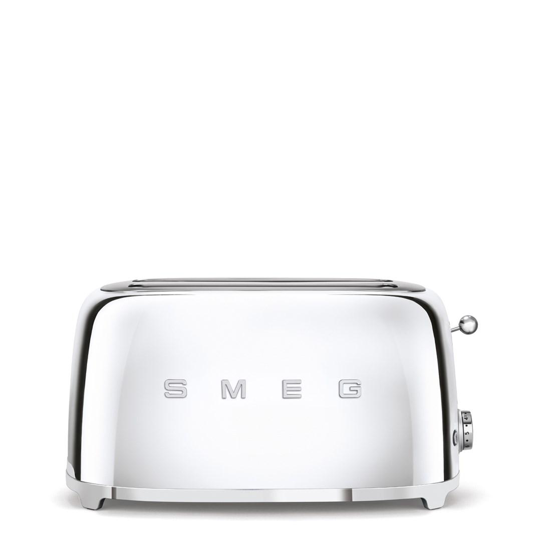 Brødrister Smeg 50’s Style TSF02SSEU - stål, 4 skiver, lang slot billede