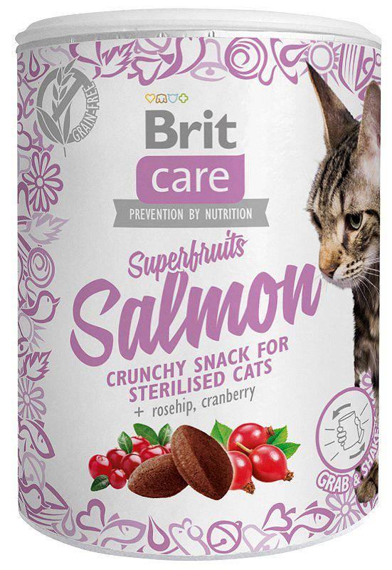 Kattegodbidder Brit Care Superfruits Laks 100 g billede
