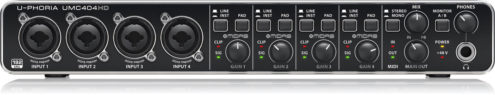 USB lydinterface Behringer U-Phoria UMC404HD 4x4 billede