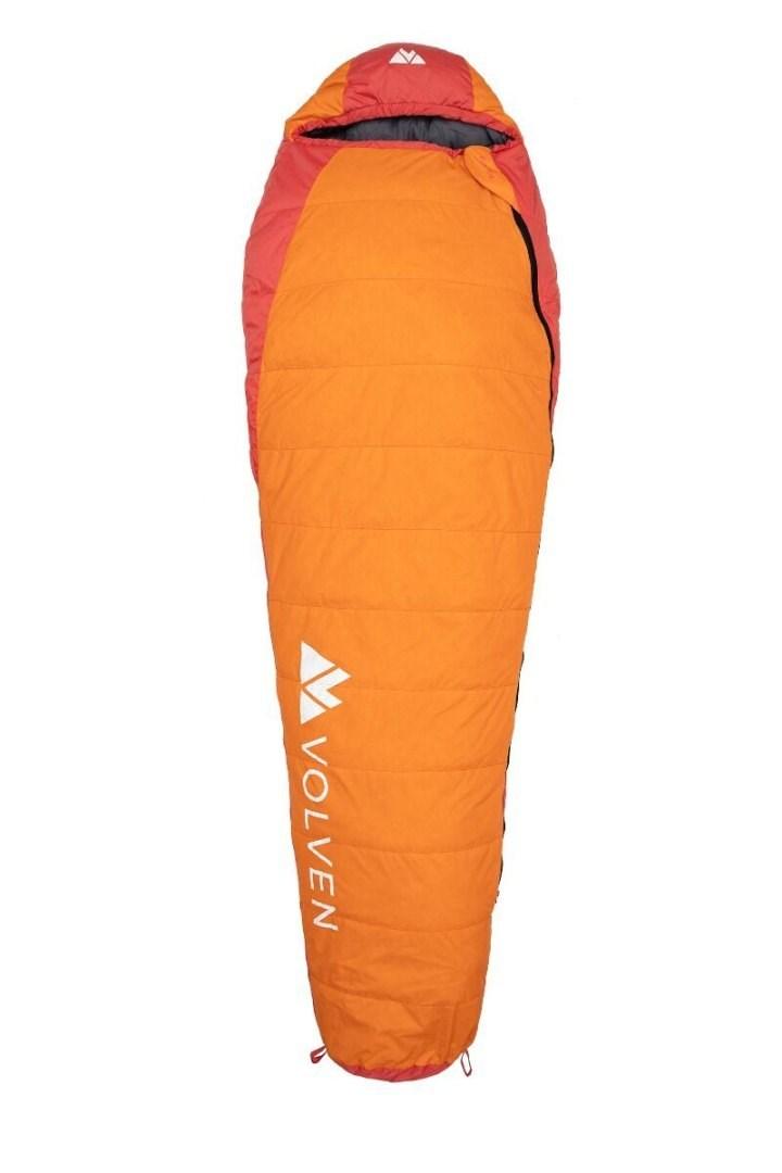 Sovepose mumie VOLVEN Traveller - hÃ¸jre, orange billede