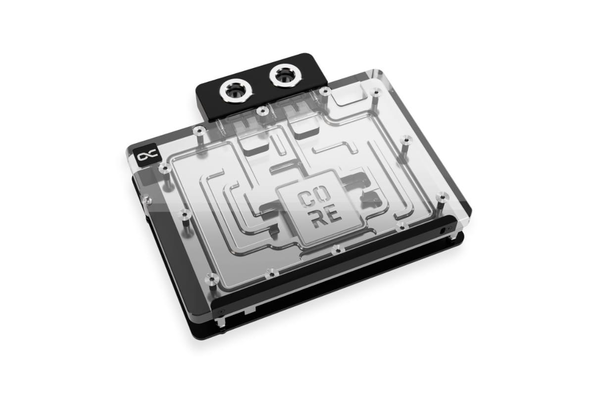 GPU vandkøling backplate - Alphacool Core, sort/krom billede