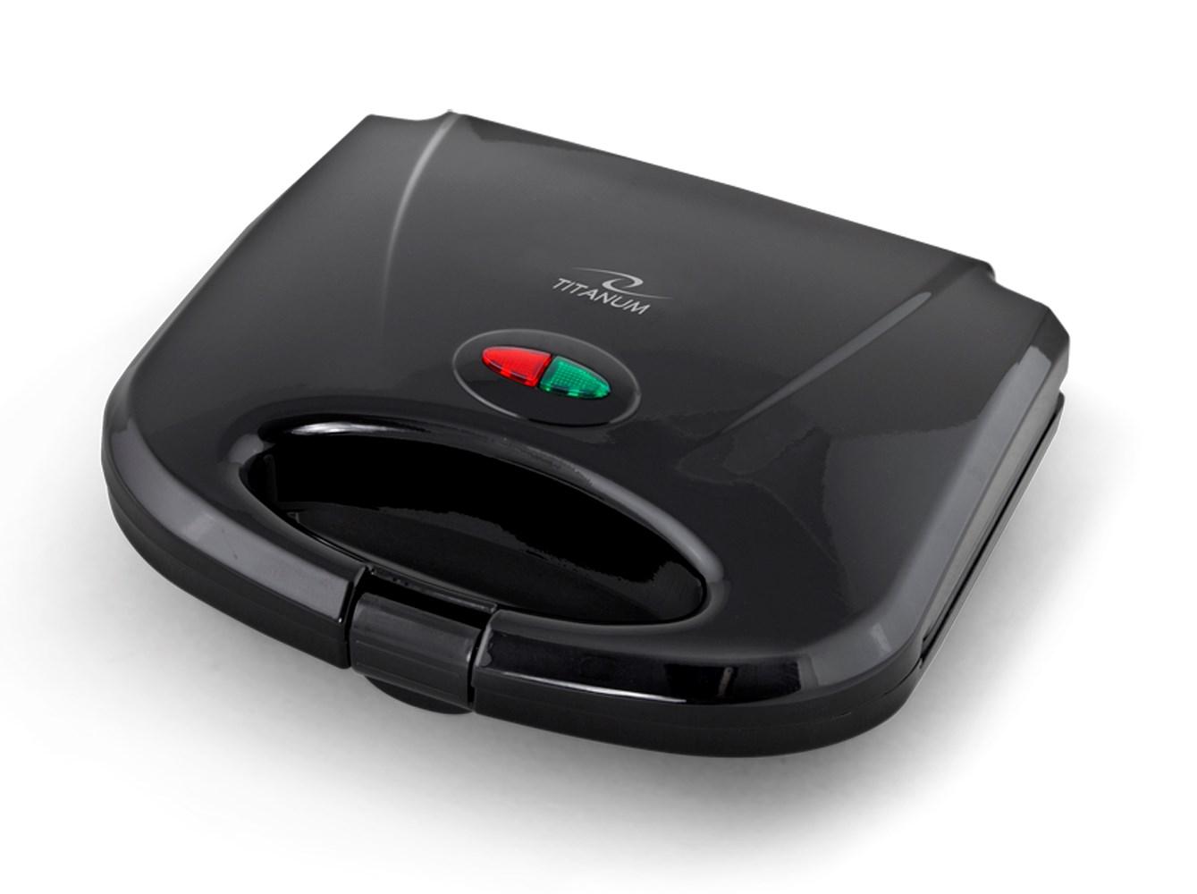 TITANUM TKT003 vaffeljern 750 W - sort til 2 firkantede vafler