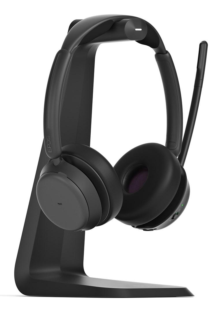 Trådløst headset med ANC - EPOS Impact 1061 med stander (sort)
