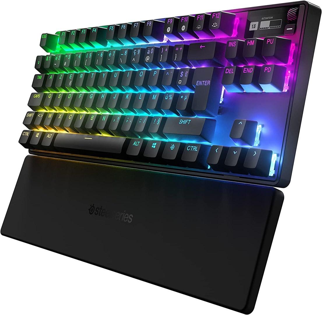 Gaming tastatur SteelSeries Apex Pro TKL – USB, RF trådløs og Bluetooth (QWERTZ, sort) billede