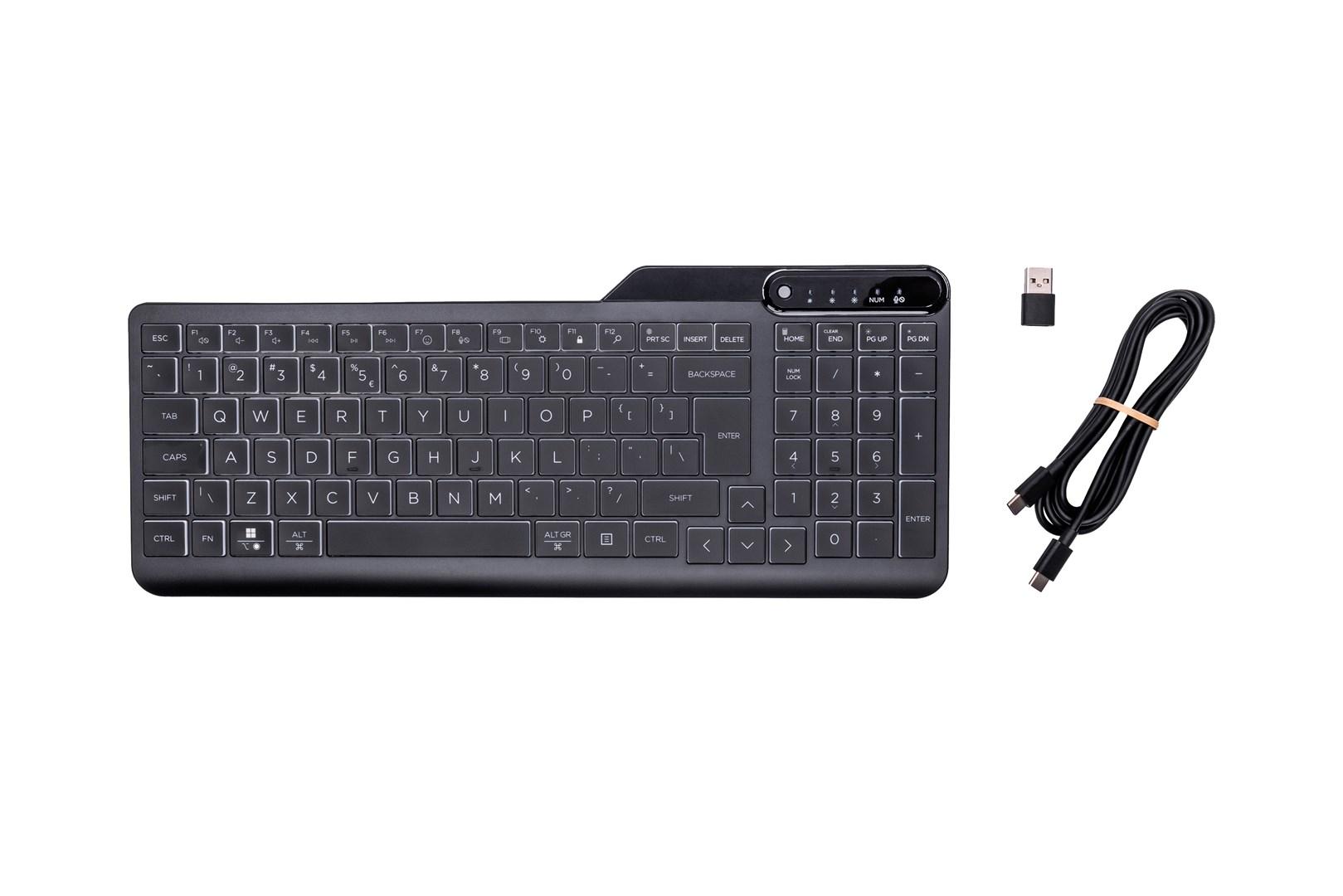 Tastatur med bagbelysning - HP 400, kablet, fuld størrelse