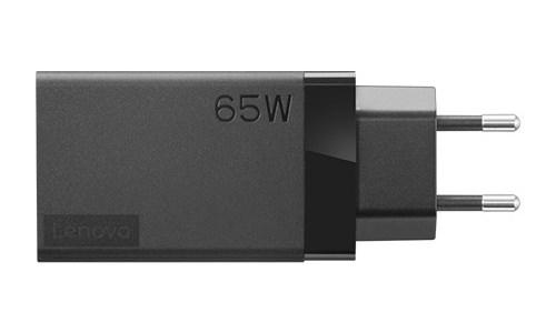 Oplader 65W USB-C - Lenovo Universal, sort (AC, indendørs) billede
