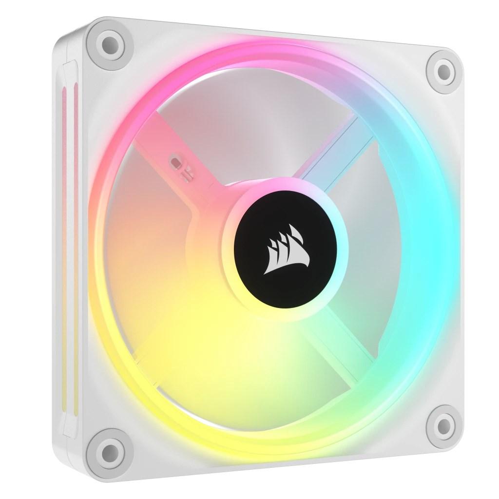 Kabinetventilator 120 mm - Corsair, hvid, PWM, RGB