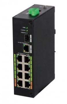 Netværksswitch Dahua LR2110-8ET-120-V2 – 8x PoE, 1x SFP billede