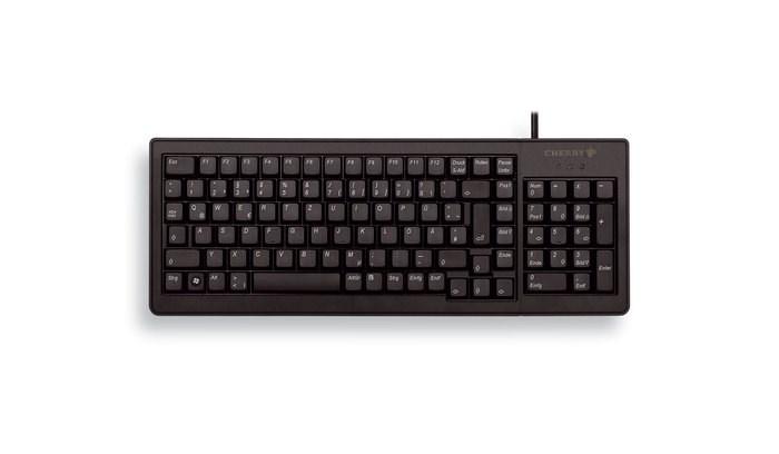 Tastatur med kabel Cherry XS Complete – fuld størrelse, USB, QWERTZ (tysk), sort billede