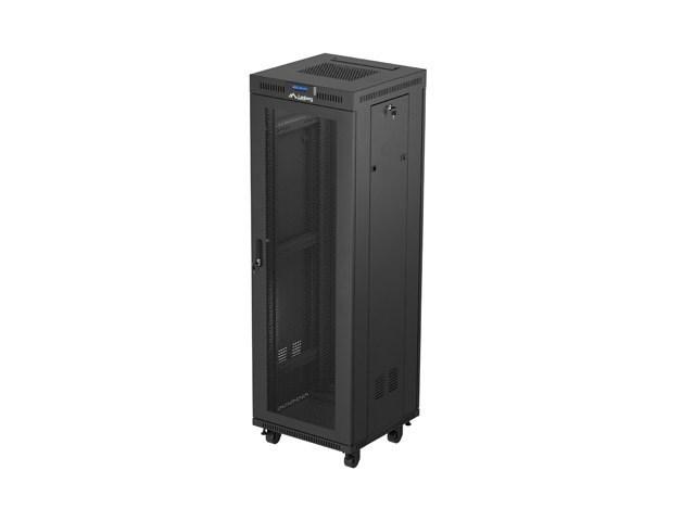 Serverrack gulvskab 19" 37U 600×600 - Lanberg, sort billede