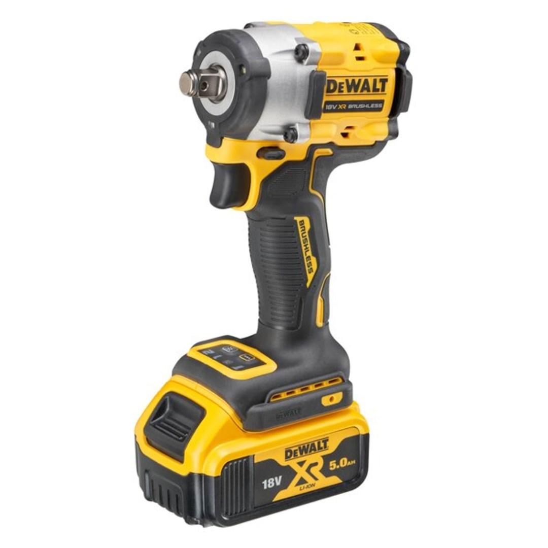 Slagnøgle DeWALT 18V XR 1/2" med 5,0 Ah batterier (Euro stik) billede