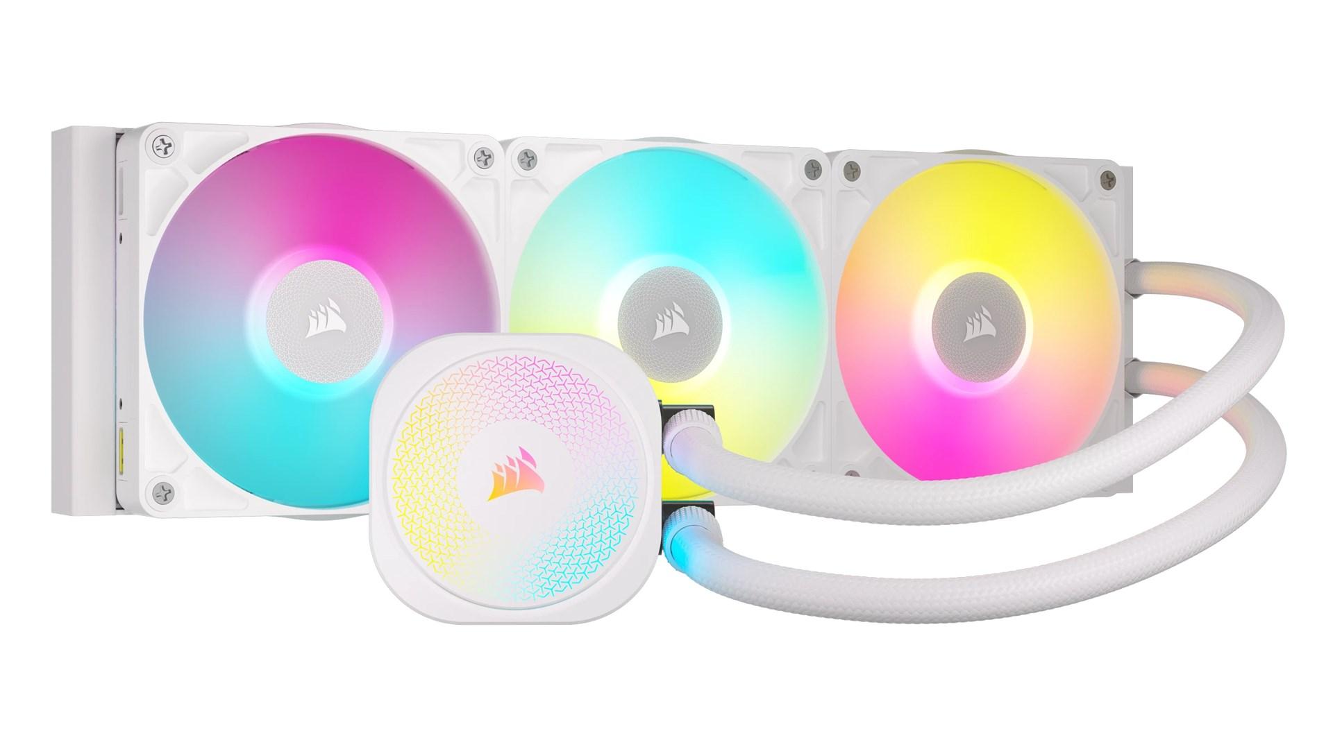 Vandkøler til CPU - Corsair iCUE LINK TITAN RX RGB 360, 12 cm, hvid