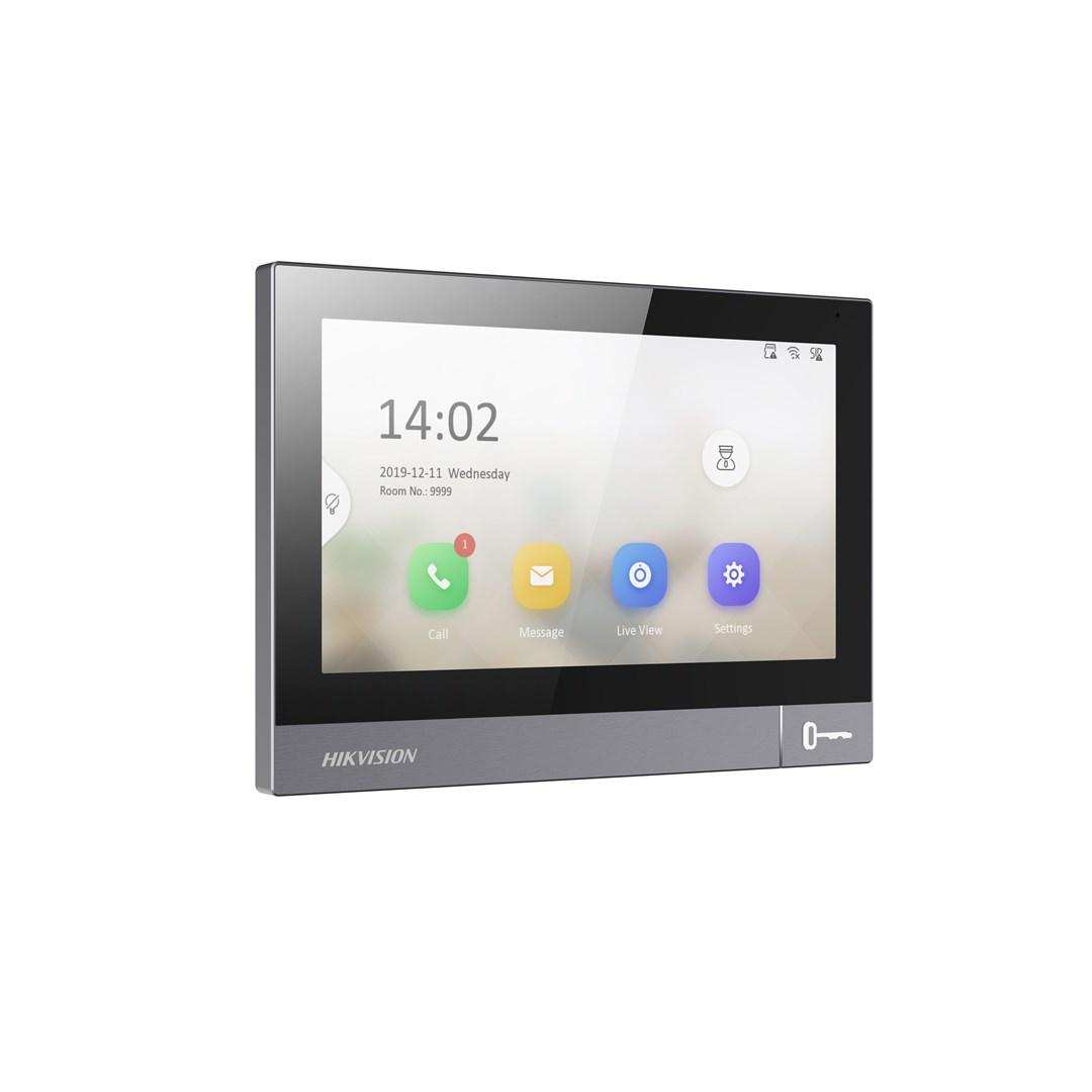 Dørtelefon med video 7" – Hikvision DS-KH8381-WTE1, sort billede