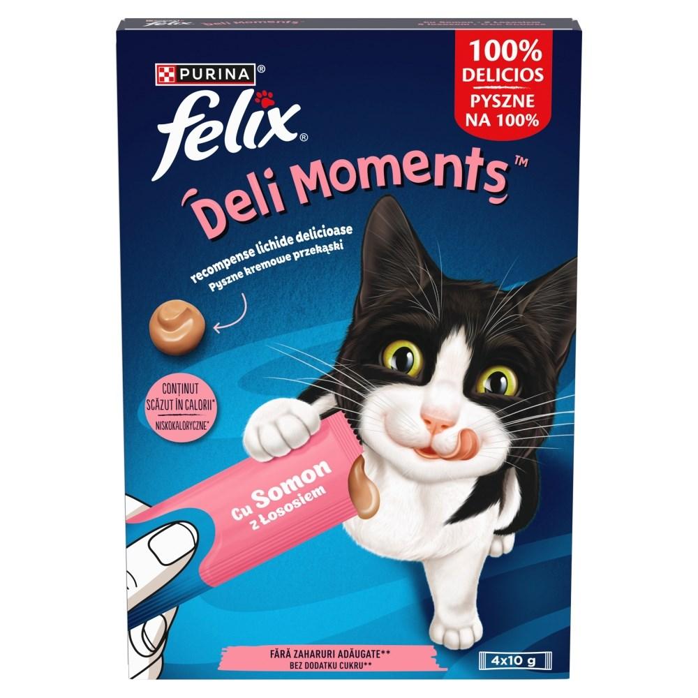 Kattegodbidder Purina Felix Deli Moments Laks 4x10 g billede