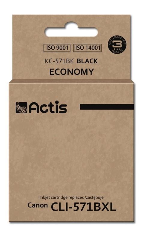 Blækpatron til Canon - Actis KC-571BK, sort, 12 ml (standard) billede