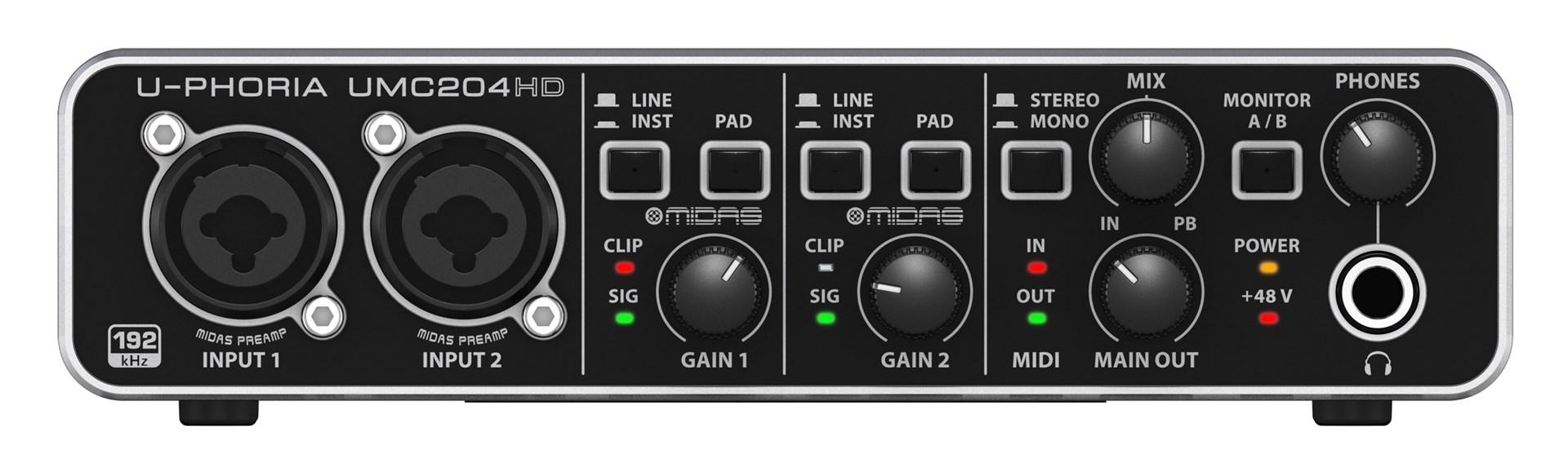 Lydkort Behringer U-Phoria UMC204HD USB audio interface