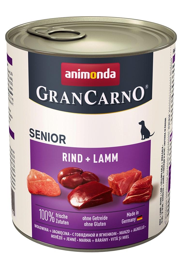 Hundefoder vådfoder Animonda GranCarno Senior okse & lam – 800 g billede
