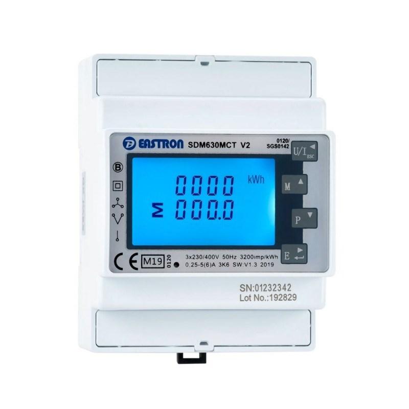 Elmåler 3-faset til Solplanet - Eastron SDM630-MCT, semindirekte måling (strømtang kræves) billede