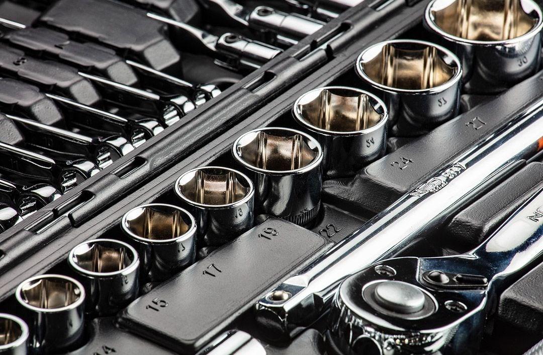 Topnøglesæt 1/4" og 1/2" – NEO TOOLS, 77 dele, CrV billede
