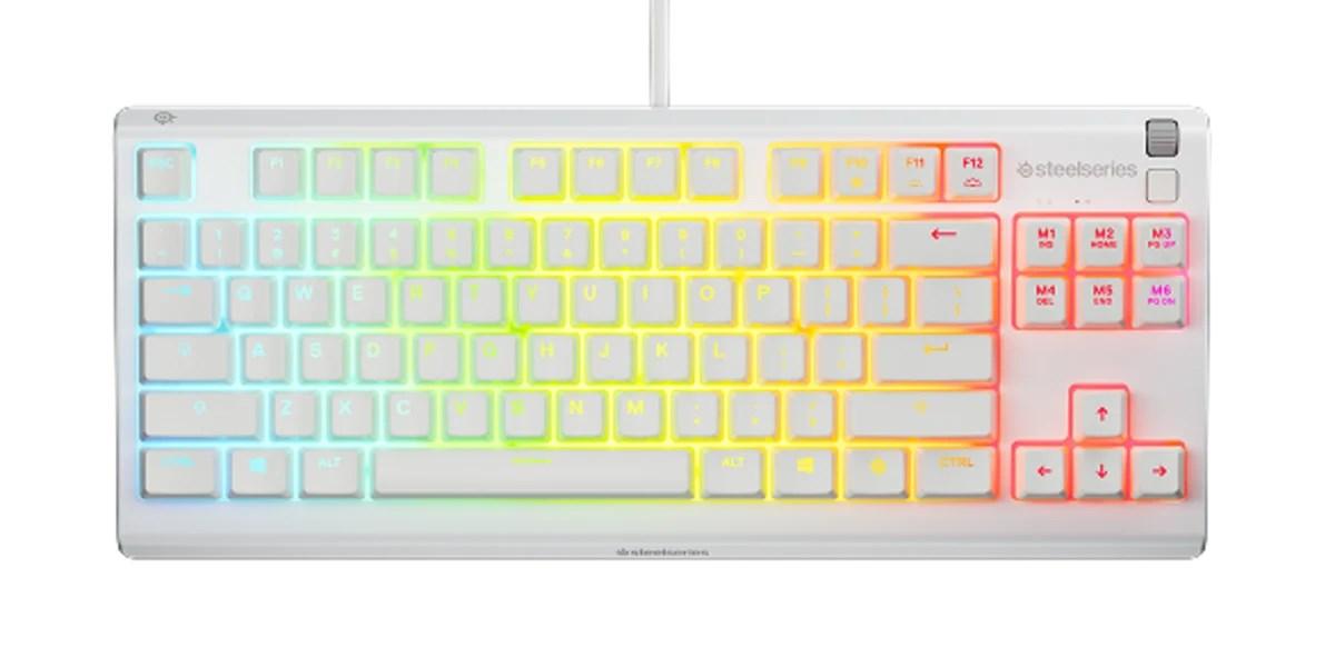 Tastatur til gaming SteelSeries Apex 3 TKL - hvid (US) billede