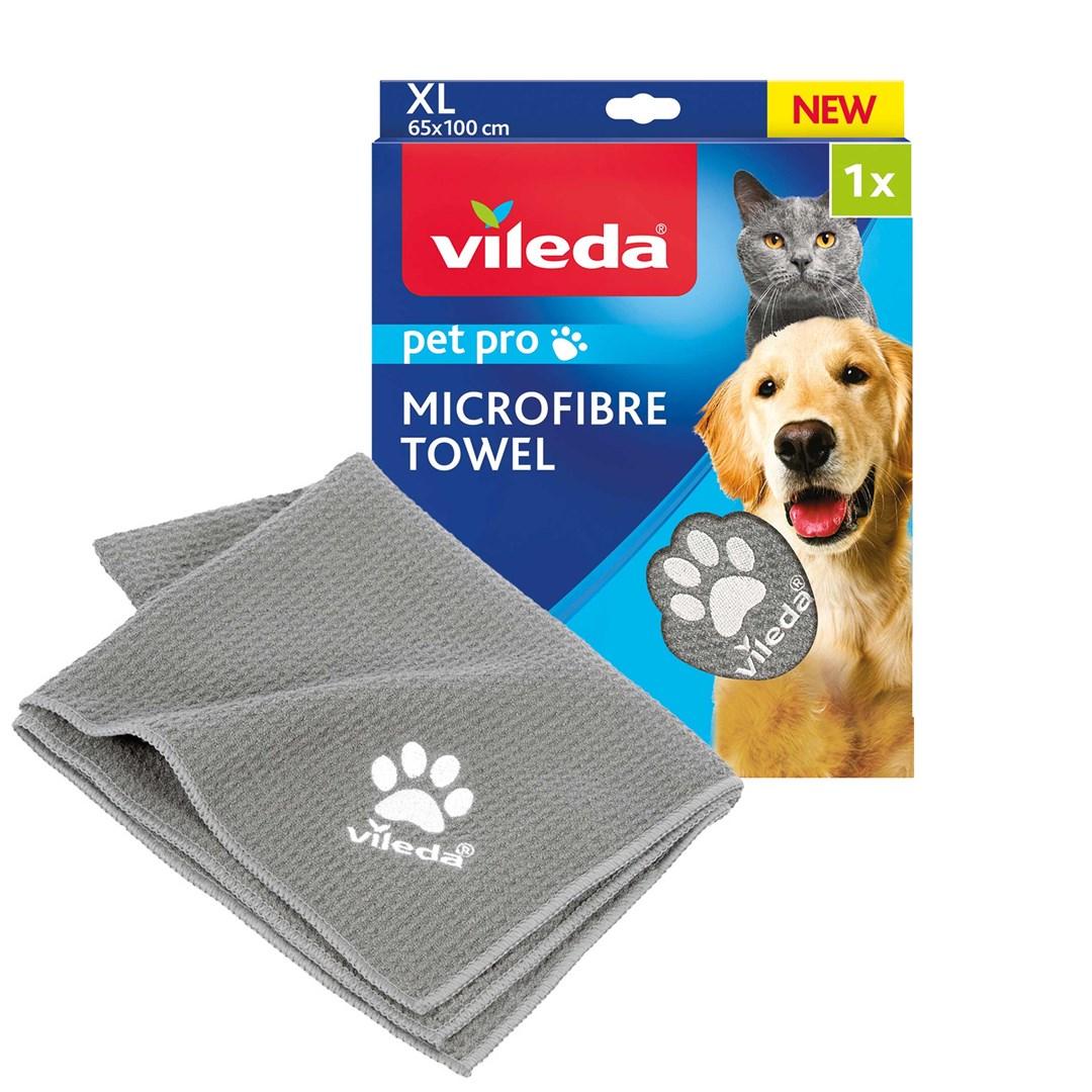 Mikrofiber håndklæde til kæledyr XL - Vileda Pet Pro (65×100 cm)