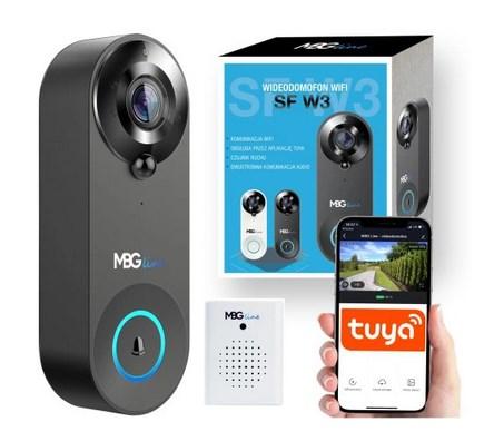 Video dørtelefon med WiFi – MBG line SF W3, sort billede