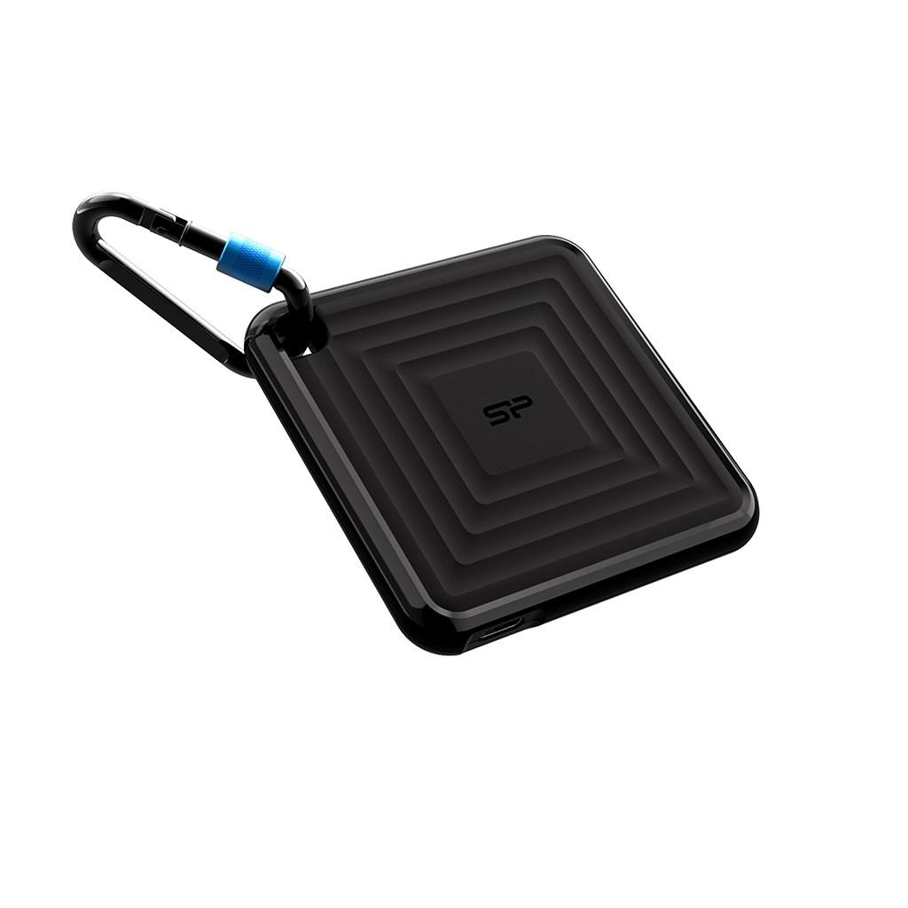 Ekstern SSD Silicon Power PC60 1 TB - USB-A til USB-C 3.2 Gen 1, sort billede