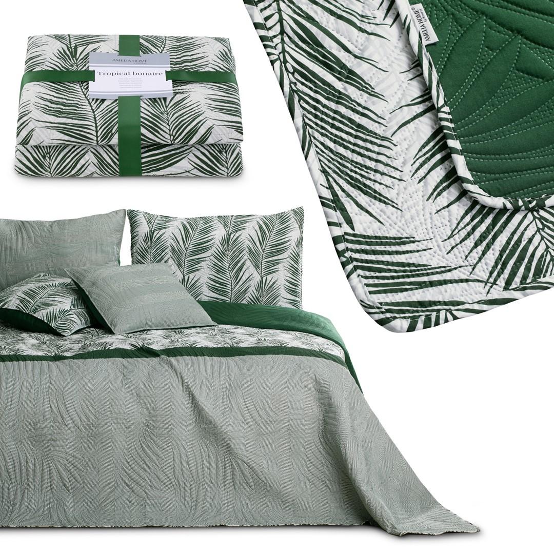 Sengetæppe Amelia Home TROPICAL BONAIRE 200×220 - flaskegrøn mikrofiber billede