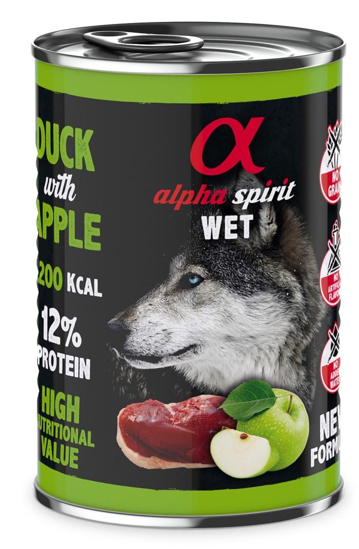 Hundefoder vådfoder alpha spirit And med æble - 400 g billede