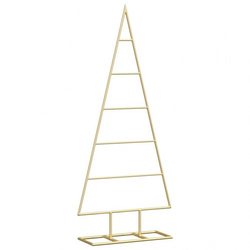 Metal juletræ med stativ - guld, 90 cm, pulverlakeret stål